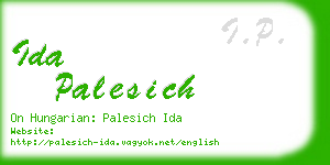 ida palesich business card